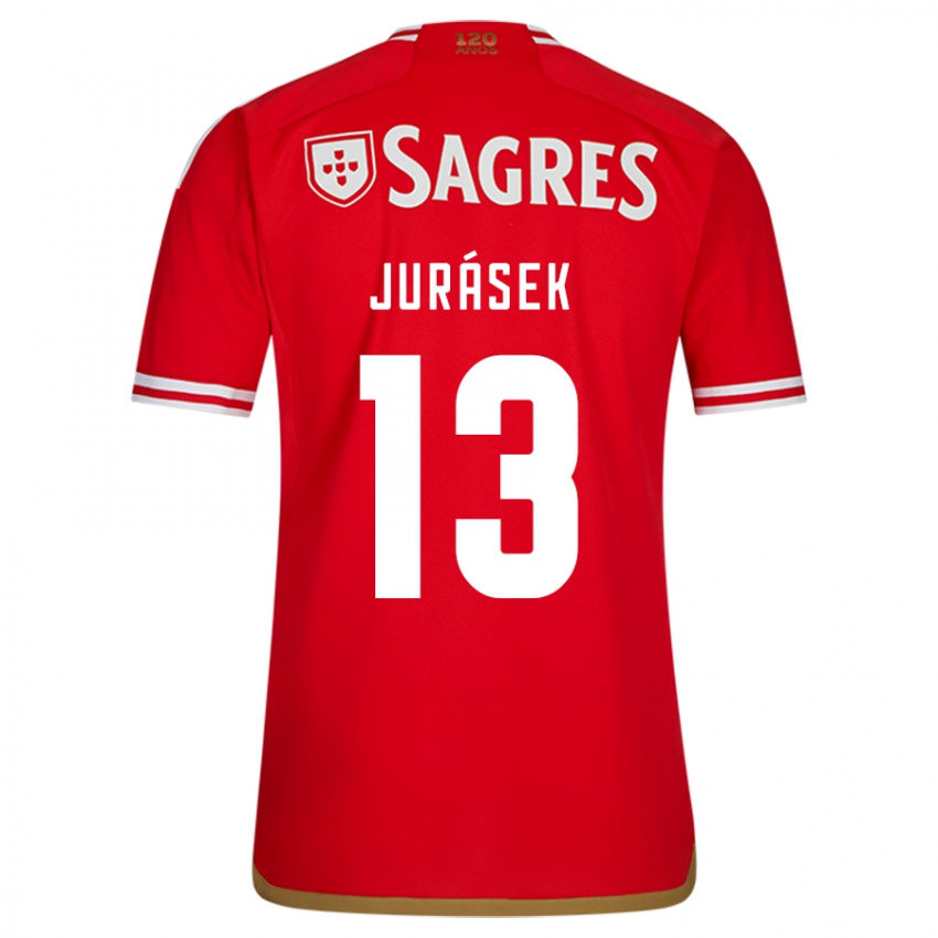 Niño Camiseta David Jurásek #13 Rojo 1ª Equipación 2023/24 La Camisa