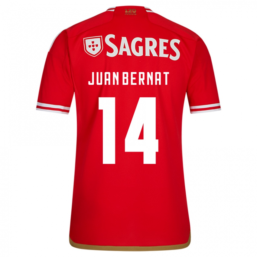 Niño Camiseta Juan Bernat #14 Rojo 1ª Equipación 2023/24 La Camisa