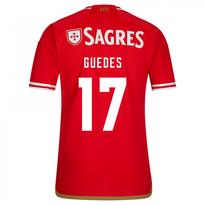 Niño Camiseta Goncalo Guedes #17 Rojo 1ª Equipación 2023/24 La Camisa