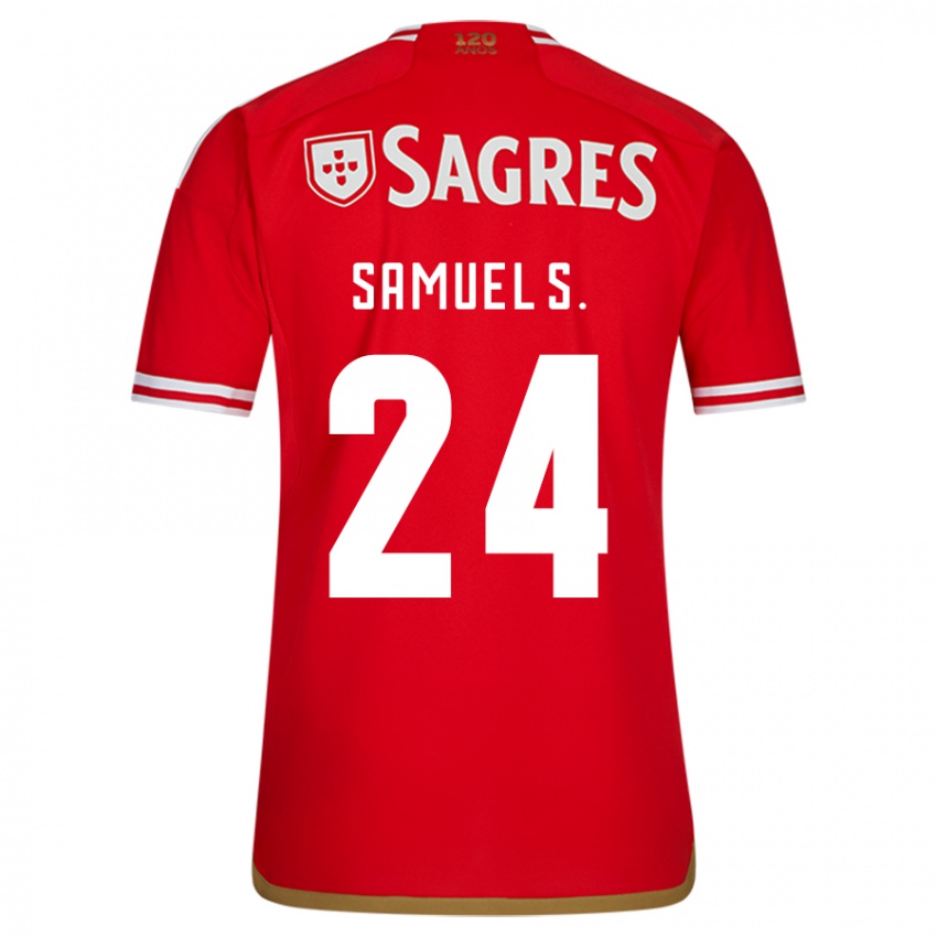 Niño Camiseta Samuel Soares #24 Rojo 1ª Equipación 2023/24 La Camisa