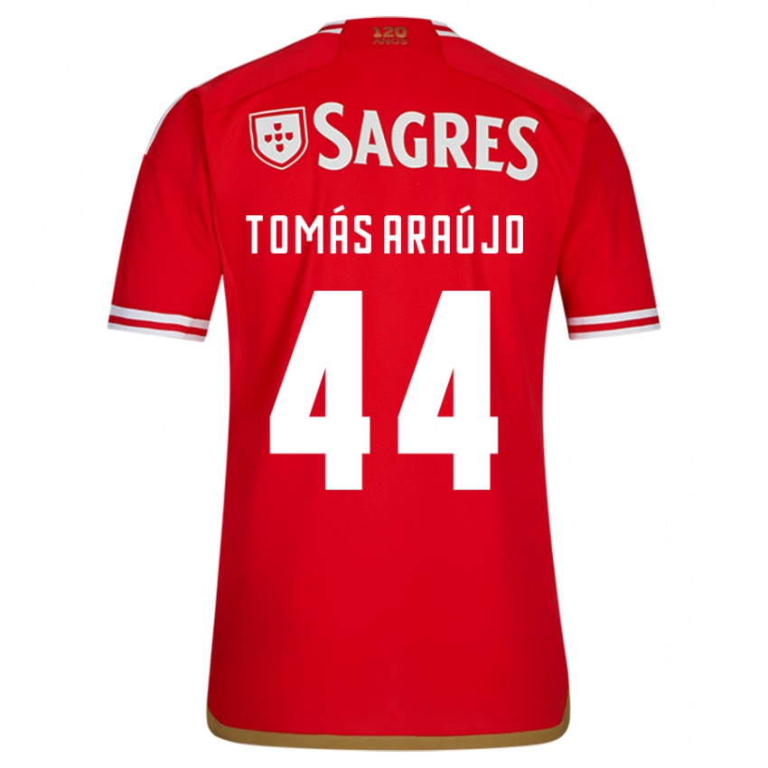 Niño Camiseta Tomás Araújo #44 Rojo 1ª Equipación 2023/24 La Camisa