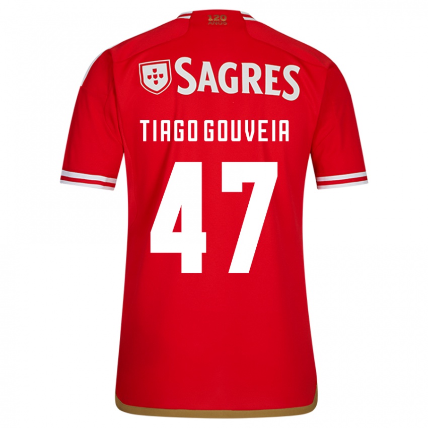 Niño Camiseta Tiago Gouveia #47 Rojo 1ª Equipación 2023/24 La Camisa