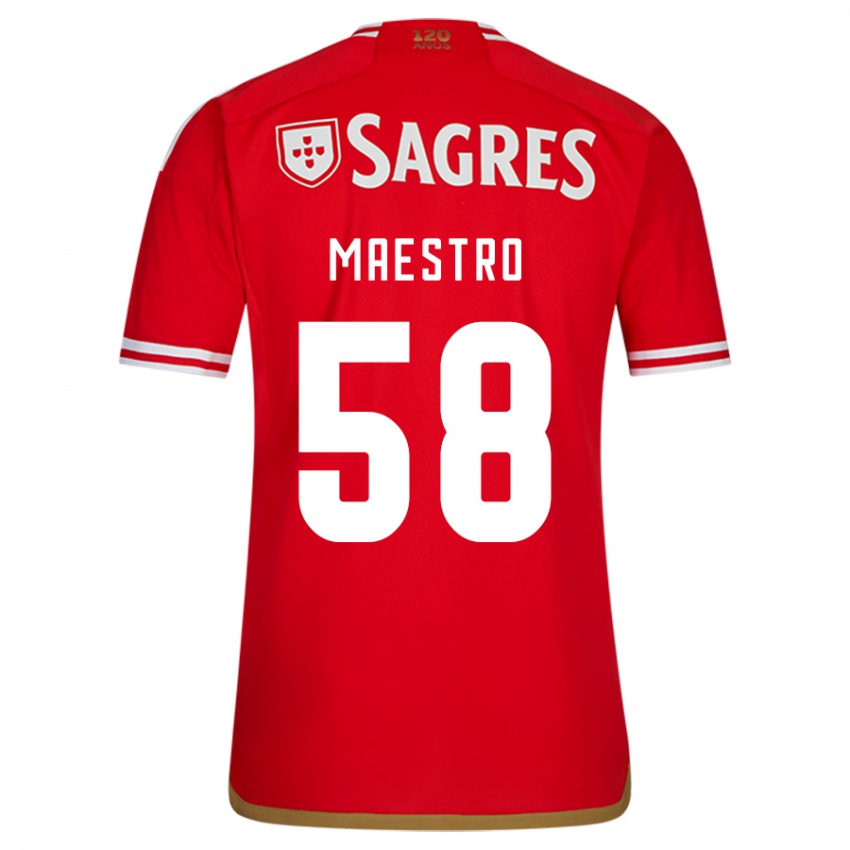 Niño Camiseta Maestro #58 Rojo 1ª Equipación 2023/24 La Camisa