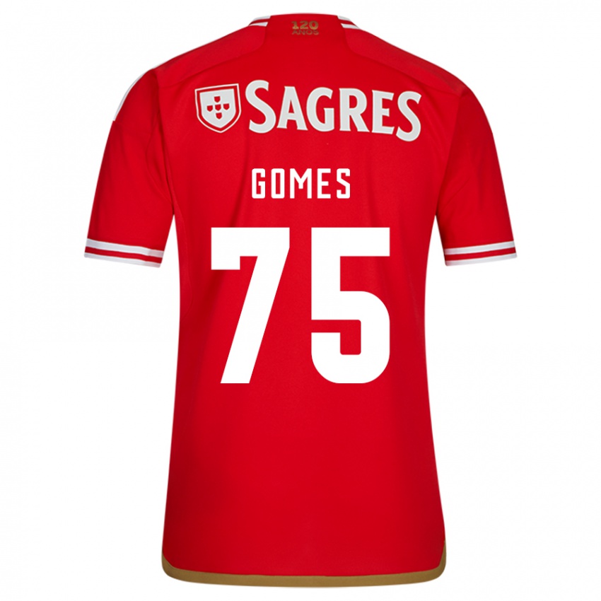 Niño Camiseta André Gomes #75 Rojo 1ª Equipación 2023/24 La Camisa