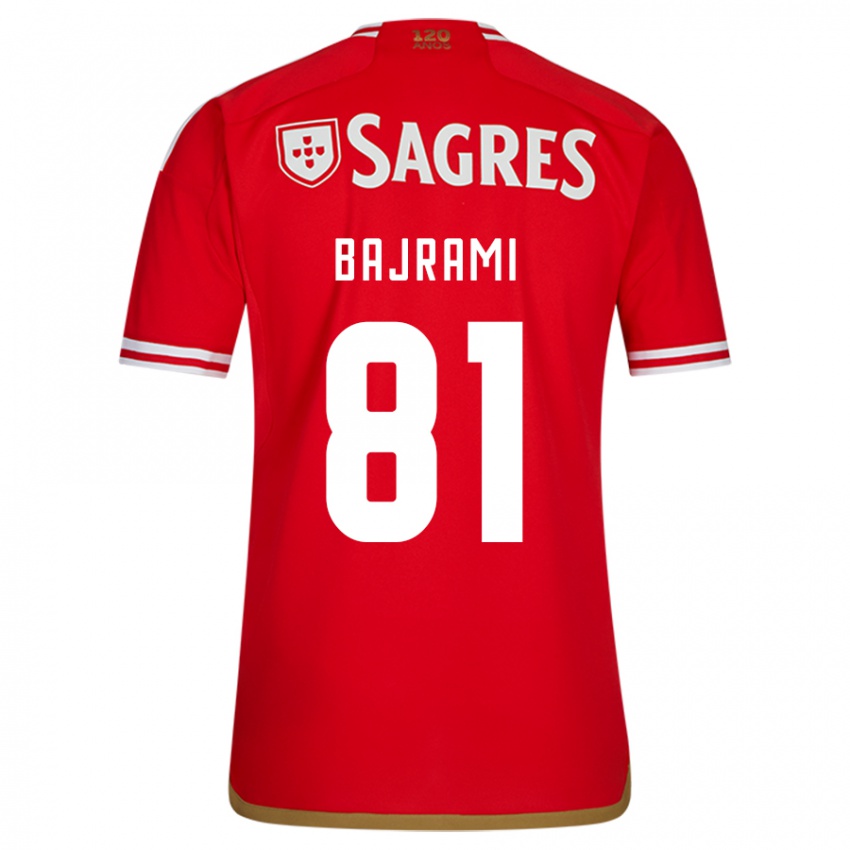 Niño Camiseta Adrian Bajrami #81 Rojo 1ª Equipación 2023/24 La Camisa
