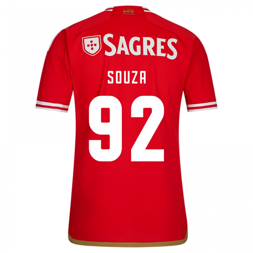Niño Camiseta Pedro Souza #92 Rojo 1ª Equipación 2023/24 La Camisa