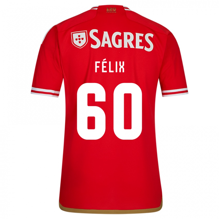 Niño Camiseta Nuno Félix #60 Rojo 1ª Equipación 2023/24 La Camisa