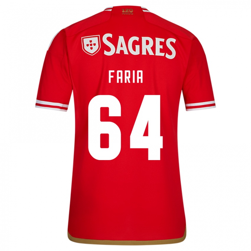 Niño Camiseta Hugo Faria #64 Rojo 1ª Equipación 2023/24 La Camisa