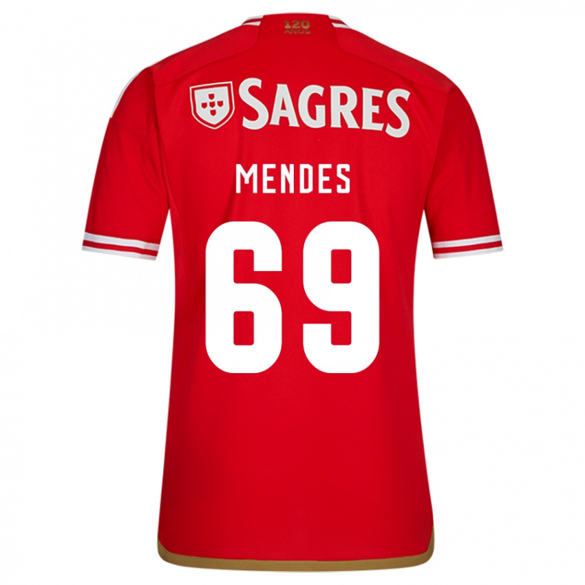 Niño Camiseta Vladimir Mendes #69 Rojo 1ª Equipación 2023/24 La Camisa
