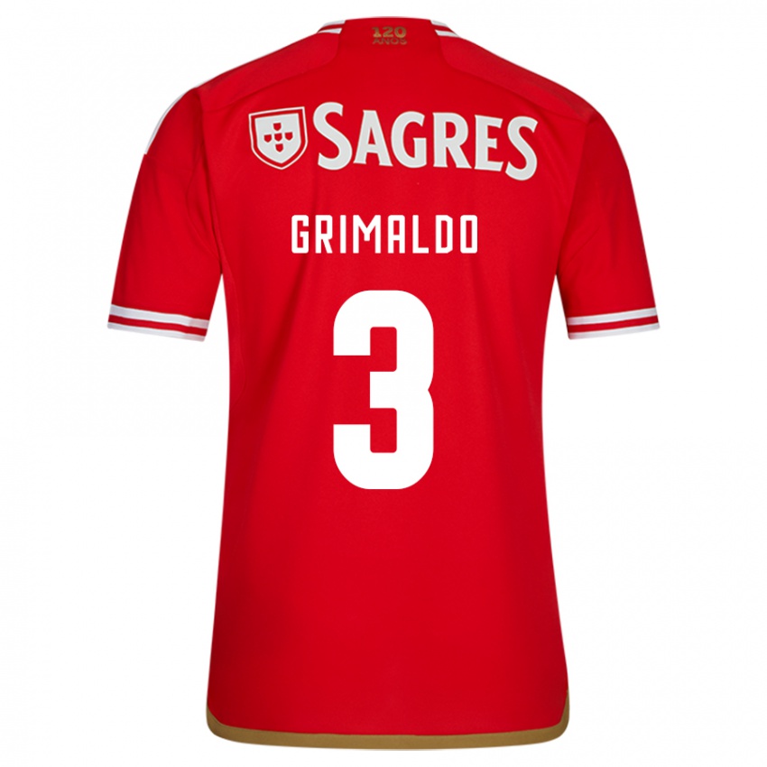 Niño Camiseta Alejandro Grimaldo #3 Rojo 1ª Equipación 2023/24 La Camisa