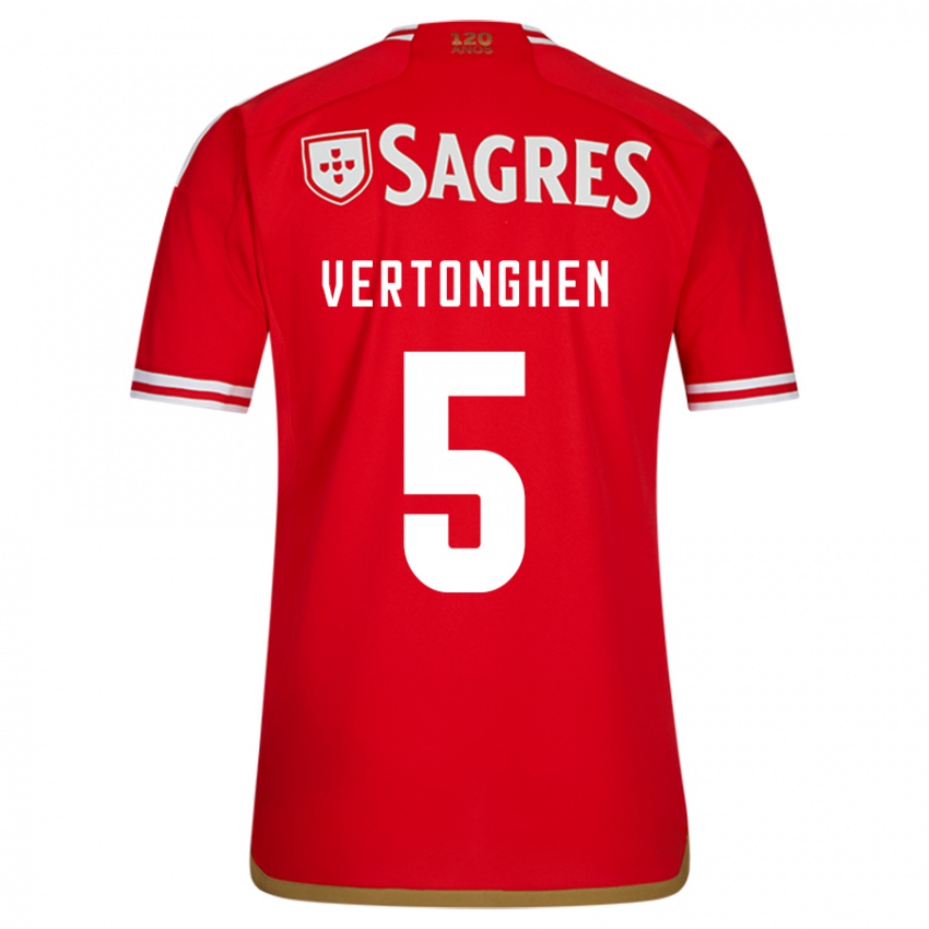 Niño Camiseta Jan Vertonghen #5 Rojo 1ª Equipación 2023/24 La Camisa