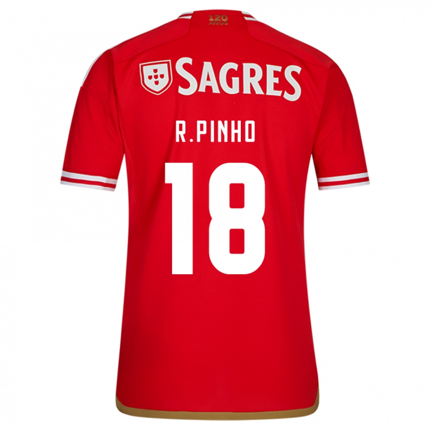 Niño Camiseta Rodrigo Pinho #18 Rojo 1ª Equipación 2023/24 La Camisa