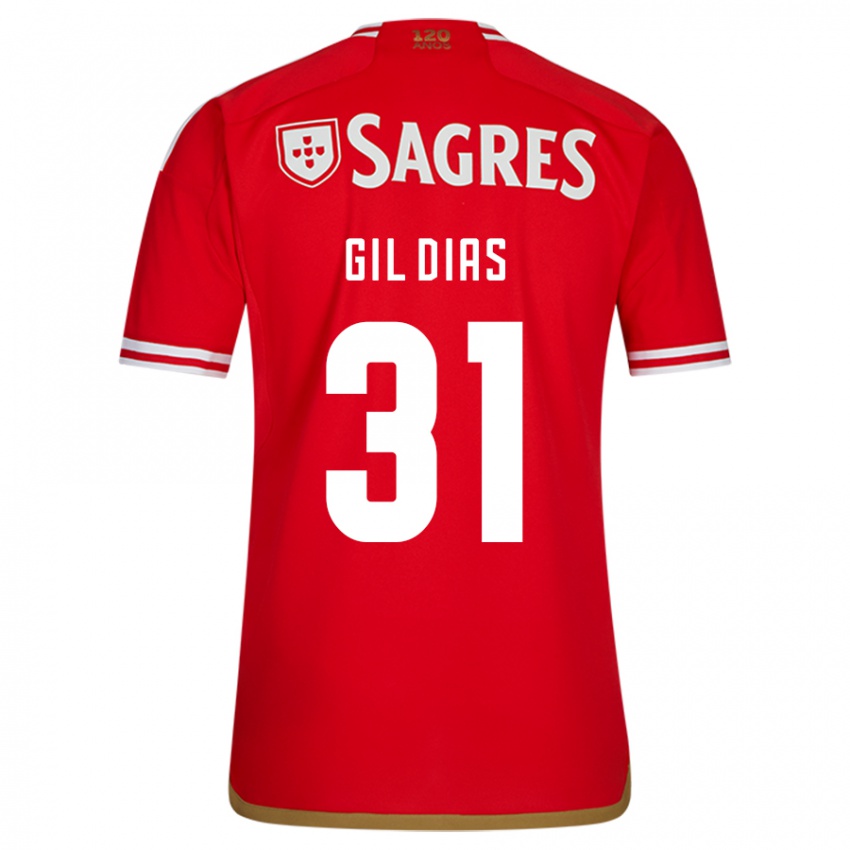 Niño Camiseta Gil Dias #31 Rojo 1ª Equipación 2023/24 La Camisa