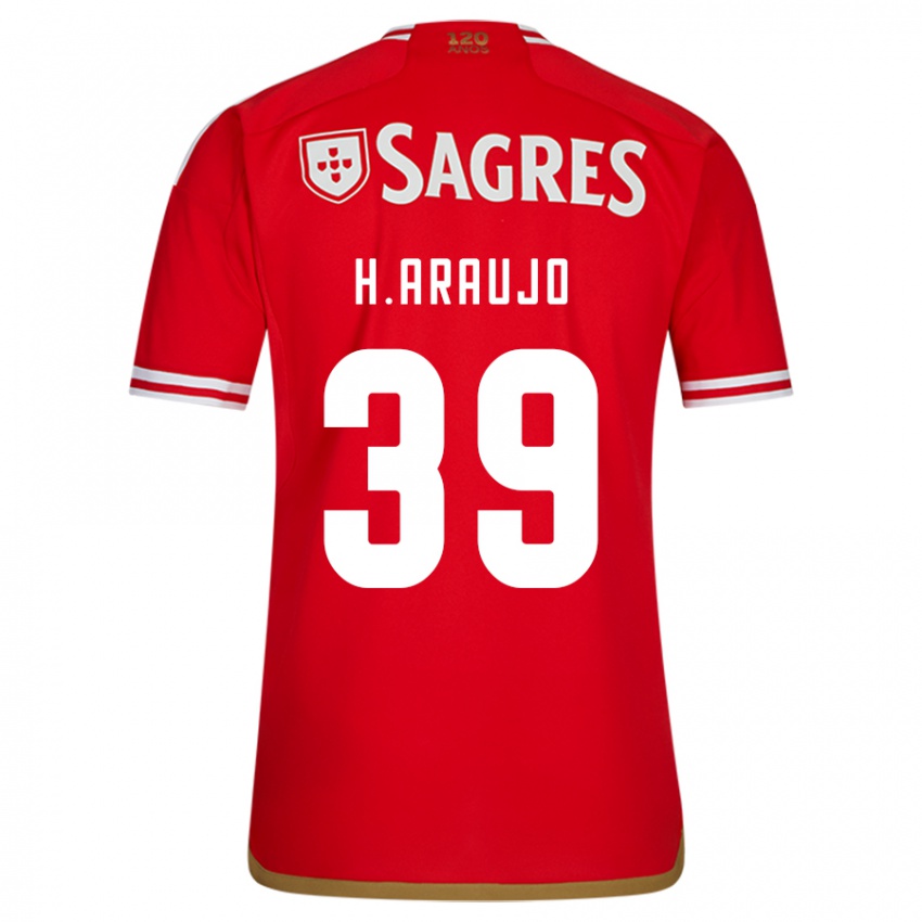 Niño Camiseta Henrique Araujo #39 Rojo 1ª Equipación 2023/24 La Camisa