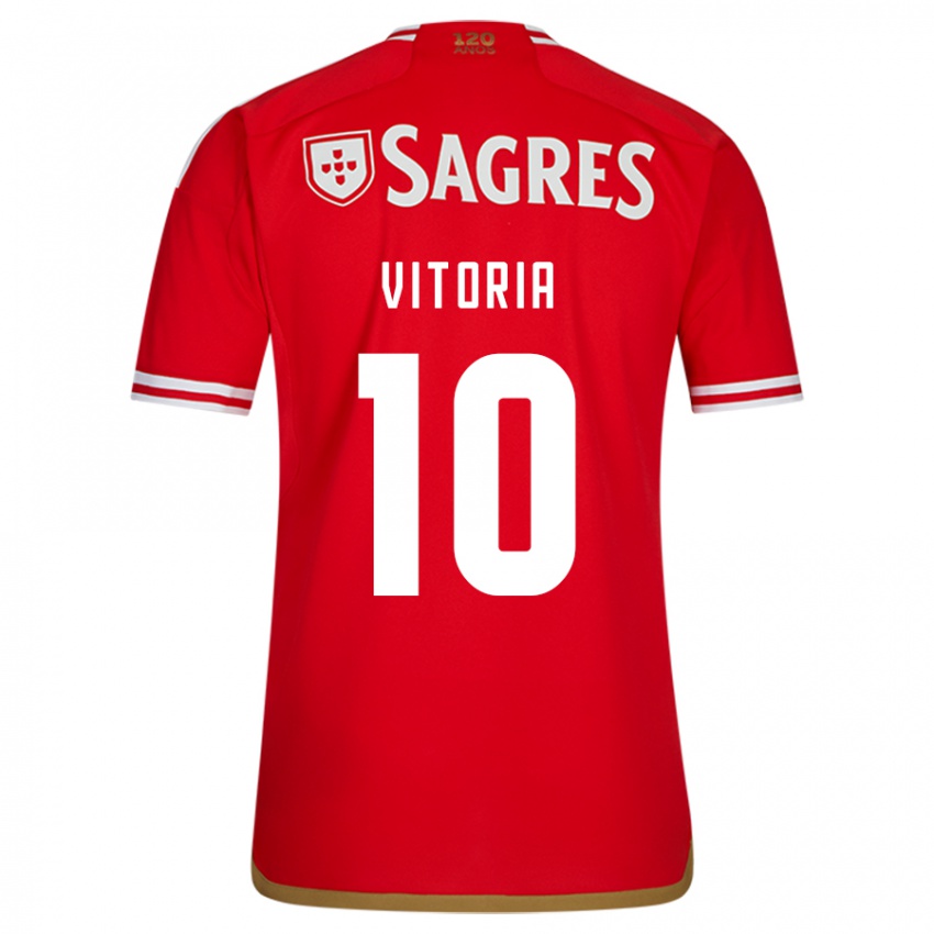 Niño Camiseta Ana Vitoria #10 Rojo 1ª Equipación 2023/24 La Camisa