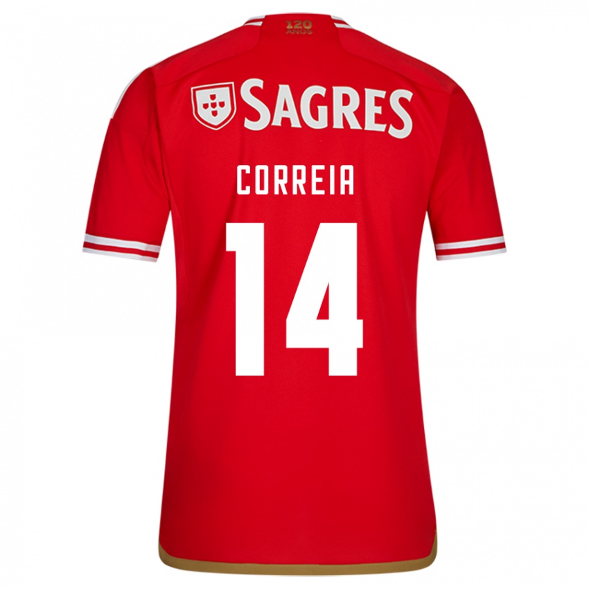Niño Camiseta Carolina Correia #14 Rojo 1ª Equipación 2023/24 La Camisa