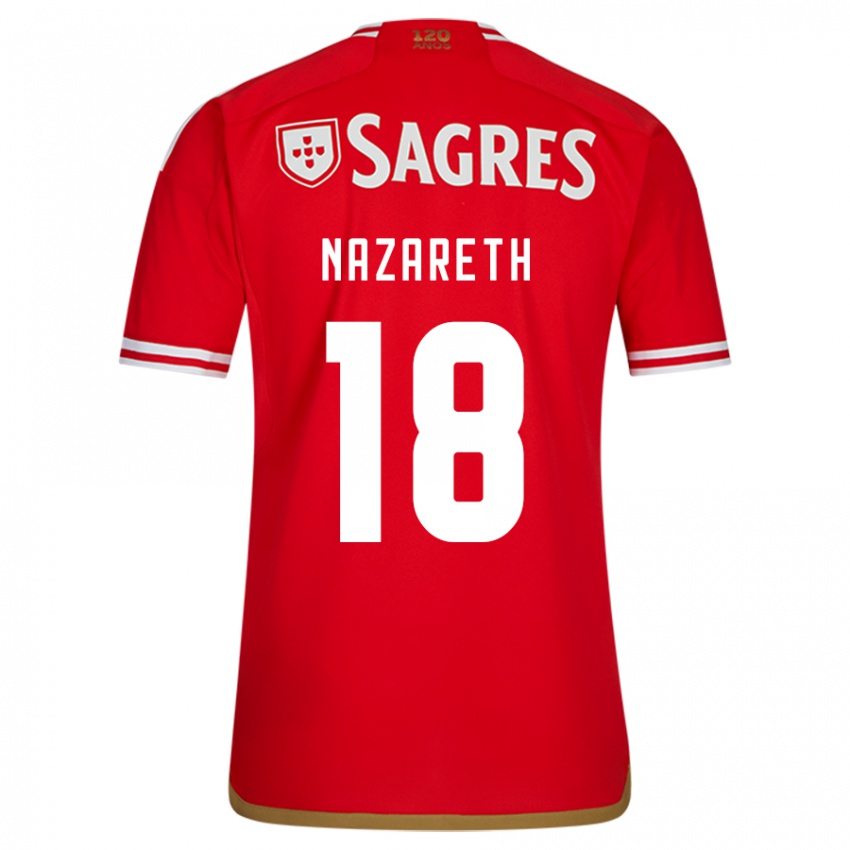 Niño Camiseta Kika Nazareth #18 Rojo 1ª Equipación 2023/24 La Camisa