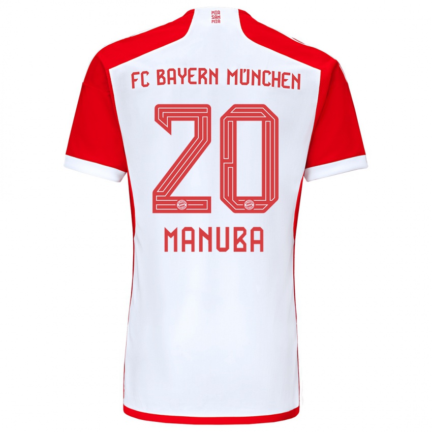 Niño Camiseta Vincent Manuba #20 Rojo Blanco 1ª Equipación 2023/24 La Camisa