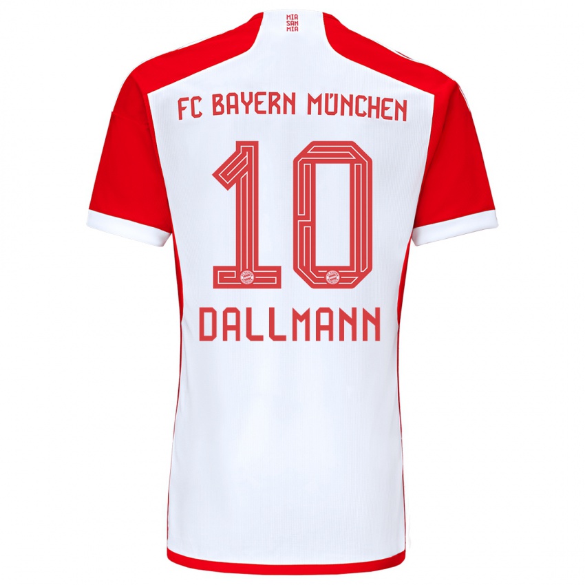Niño Camiseta Linda Dallmann #10 Rojo Blanco 1ª Equipación 2023/24 La Camisa