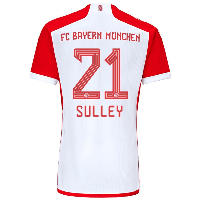 Niño Camiseta Williams Baffour Sulley #21 Rojo Blanco 1ª Equipación 2023/24 La Camisa