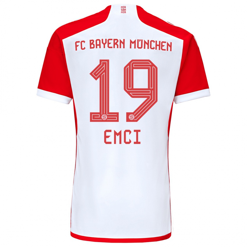 Niño Camiseta Ben Emci #19 Rojo Blanco 1ª Equipación 2023/24 La Camisa