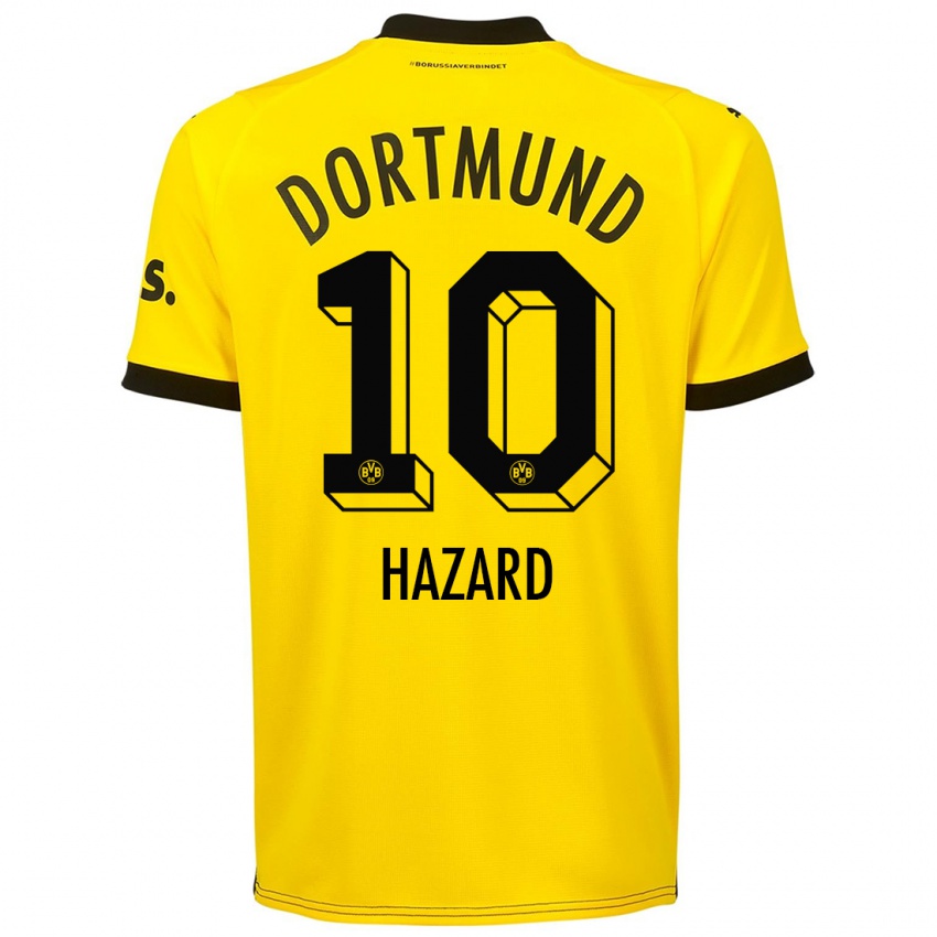 Niño Camiseta Thorgan Hazard #10 Amarillo 1ª Equipación 2023/24 La Camisa