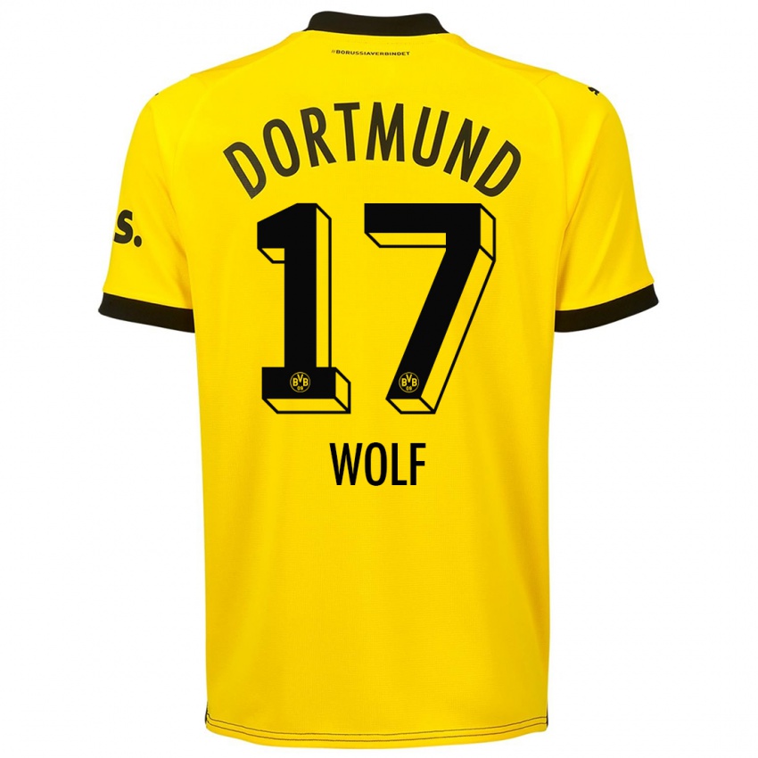 Niño Camiseta Marius Wolf #17 Amarillo 1ª Equipación 2023/24 La Camisa