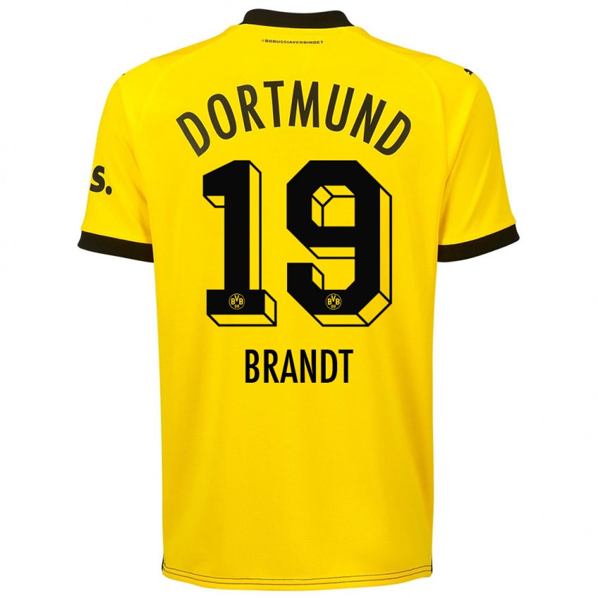 Niño Camiseta Julian Brandt #19 Amarillo 1ª Equipación 2023/24 La Camisa