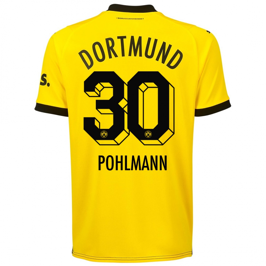 Niño Camiseta Ole Pohlmann #30 Amarillo 1ª Equipación 2023/24 La Camisa