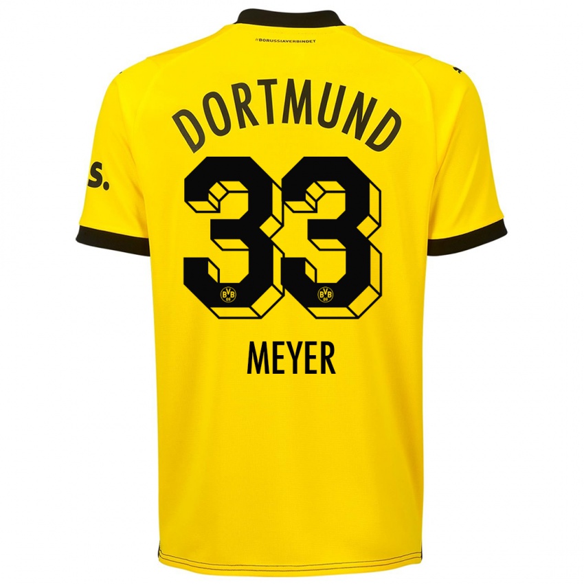 Niño Camiseta Alexander Meyer #33 Amarillo 1ª Equipación 2023/24 La Camisa