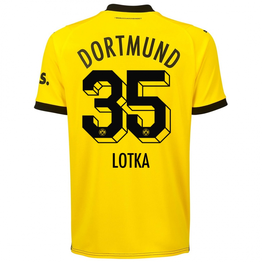 Niño Camiseta Marcel Lotka #35 Amarillo 1ª Equipación 2023/24 La Camisa