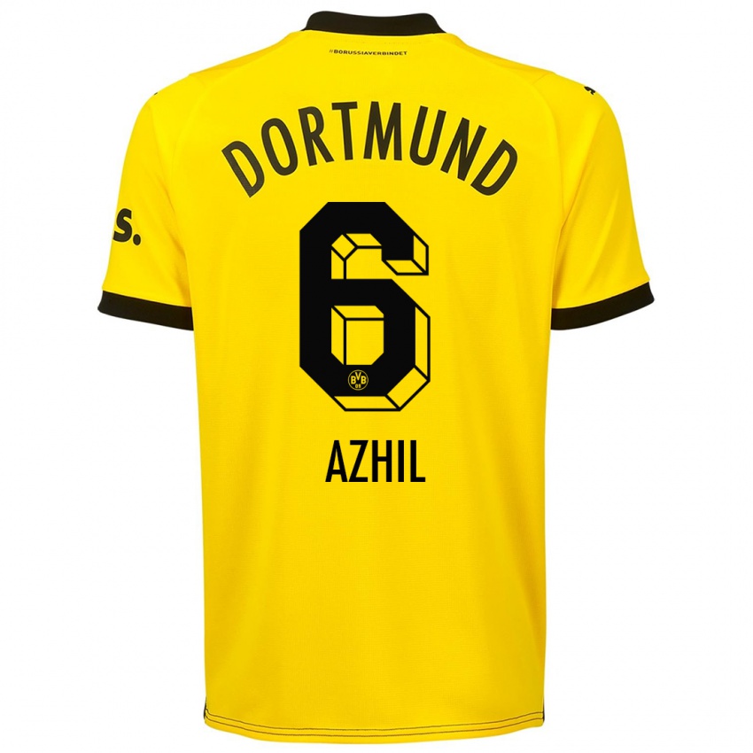 Niño Camiseta Ayman Azhil #6 Amarillo 1ª Equipación 2023/24 La Camisa