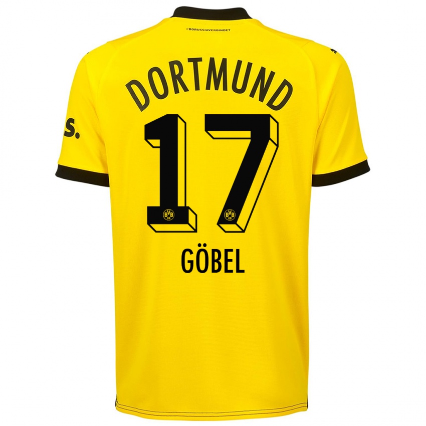 Niño Camiseta Patrick Göbel #17 Amarillo 1ª Equipación 2023/24 La Camisa