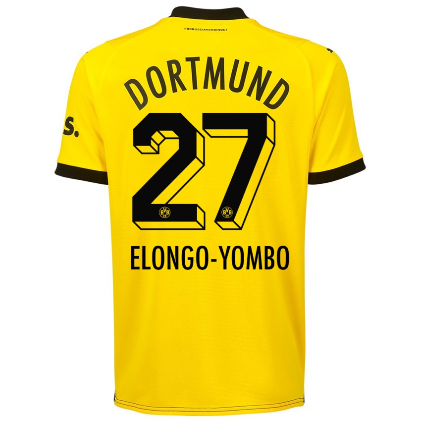 Niño Camiseta Rodney Elongo-Yombo #27 Amarillo 1ª Equipación 2023/24 La Camisa