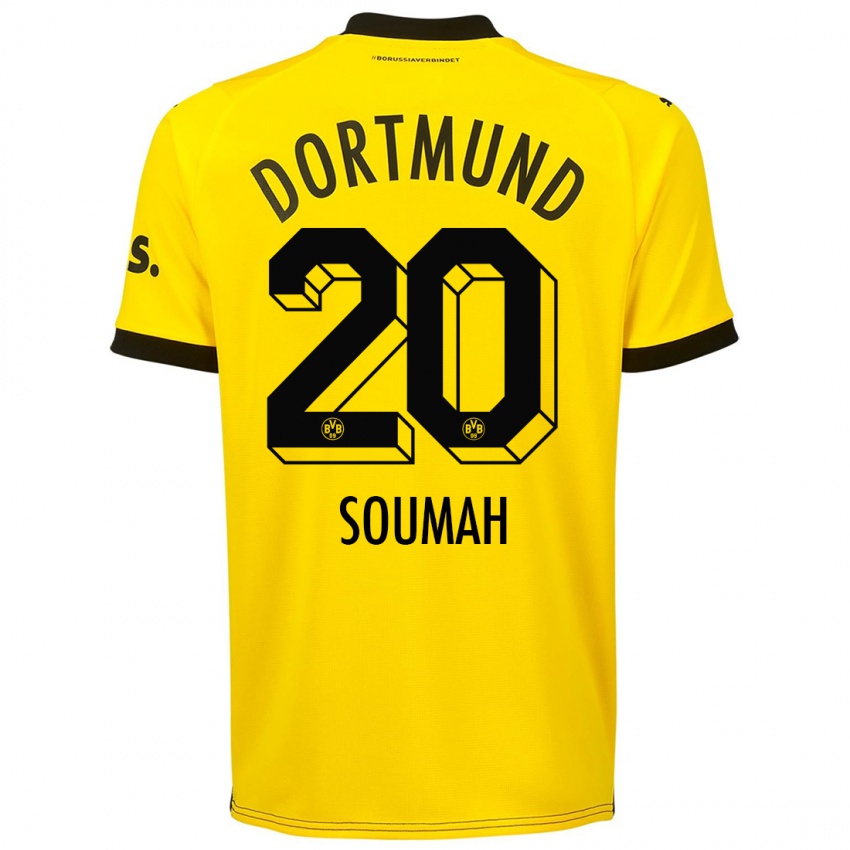 Niño Camiseta Moussa Soumah #20 Amarillo 1ª Equipación 2023/24 La Camisa