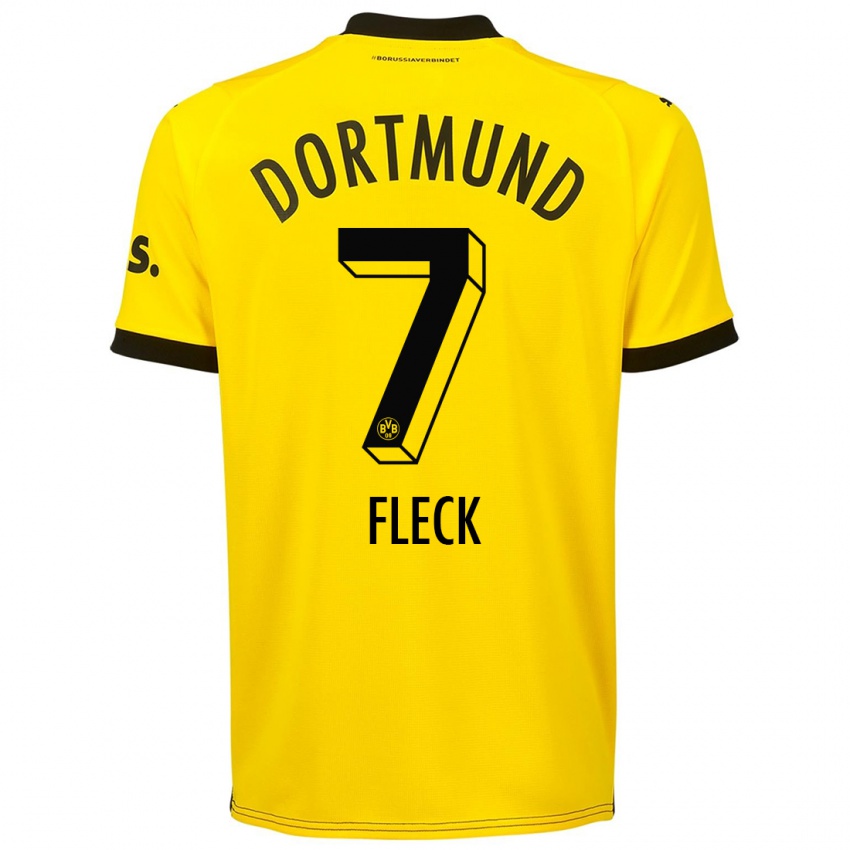 Niño Camiseta Fritz Fleck #7 Amarillo 1ª Equipación 2023/24 La Camisa