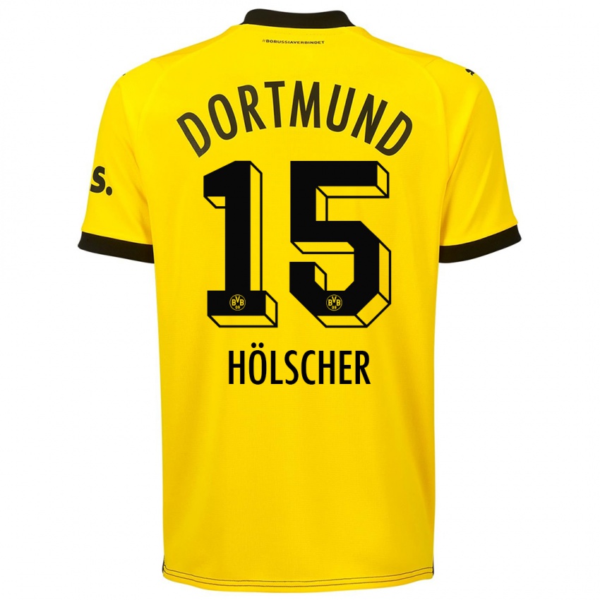 Niño Camiseta Mats Hölscher #15 Amarillo 1ª Equipación 2023/24 La Camisa