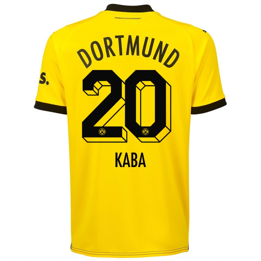 Niño Camiseta Mussa Kaba #20 Amarillo 1ª Equipación 2023/24 La Camisa