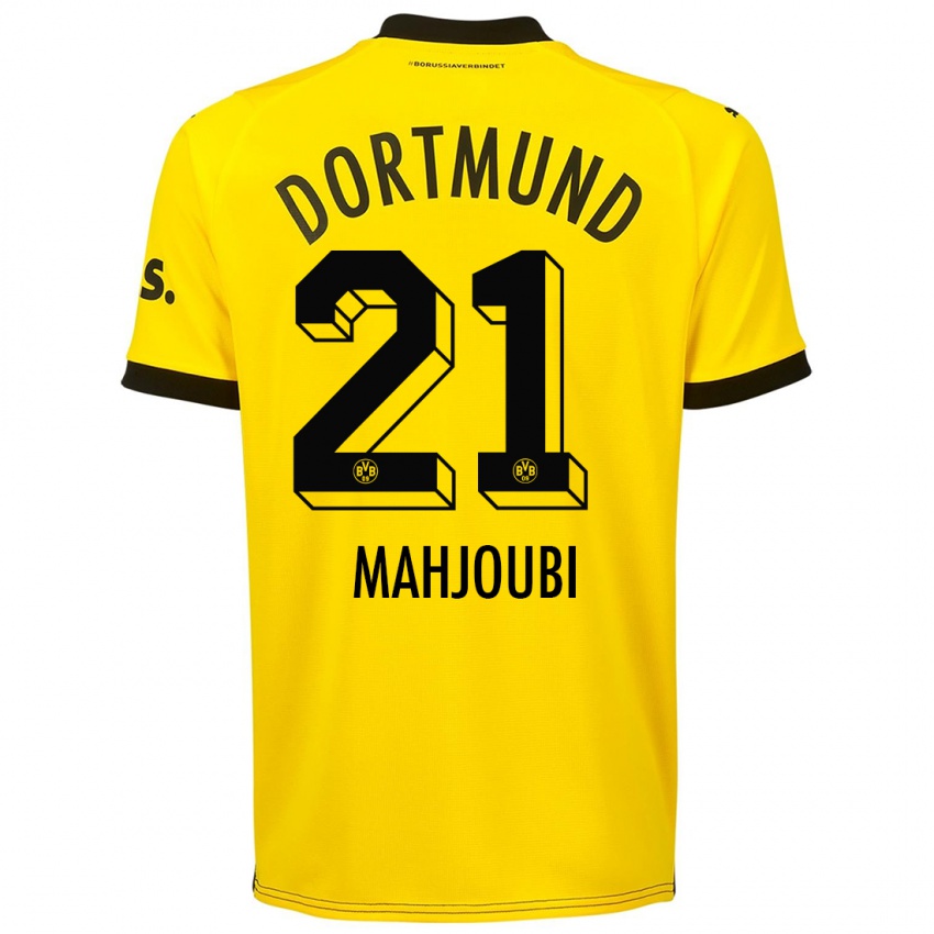Niño Camiseta Anas Mahjoubi #21 Amarillo 1ª Equipación 2023/24 La Camisa