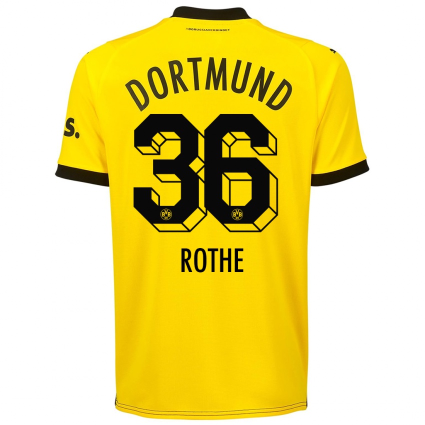 Niño Camiseta Tom Rothe #36 Amarillo 1ª Equipación 2023/24 La Camisa