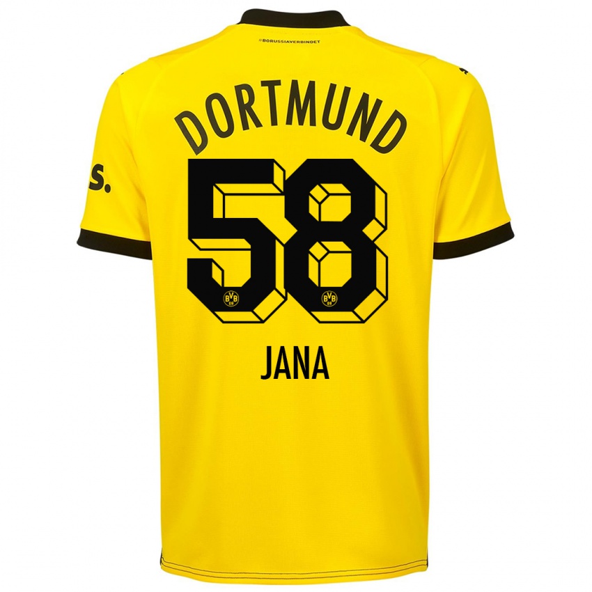 Niño Camiseta Nordberg Jana #58 Amarillo 1ª Equipación 2023/24 La Camisa