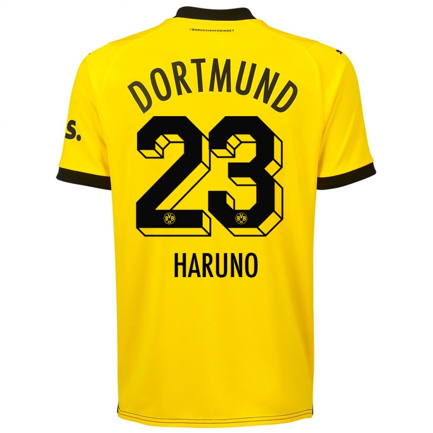 Niño Camiseta Sasaki Haruno #23 Amarillo 1ª Equipación 2023/24 La Camisa