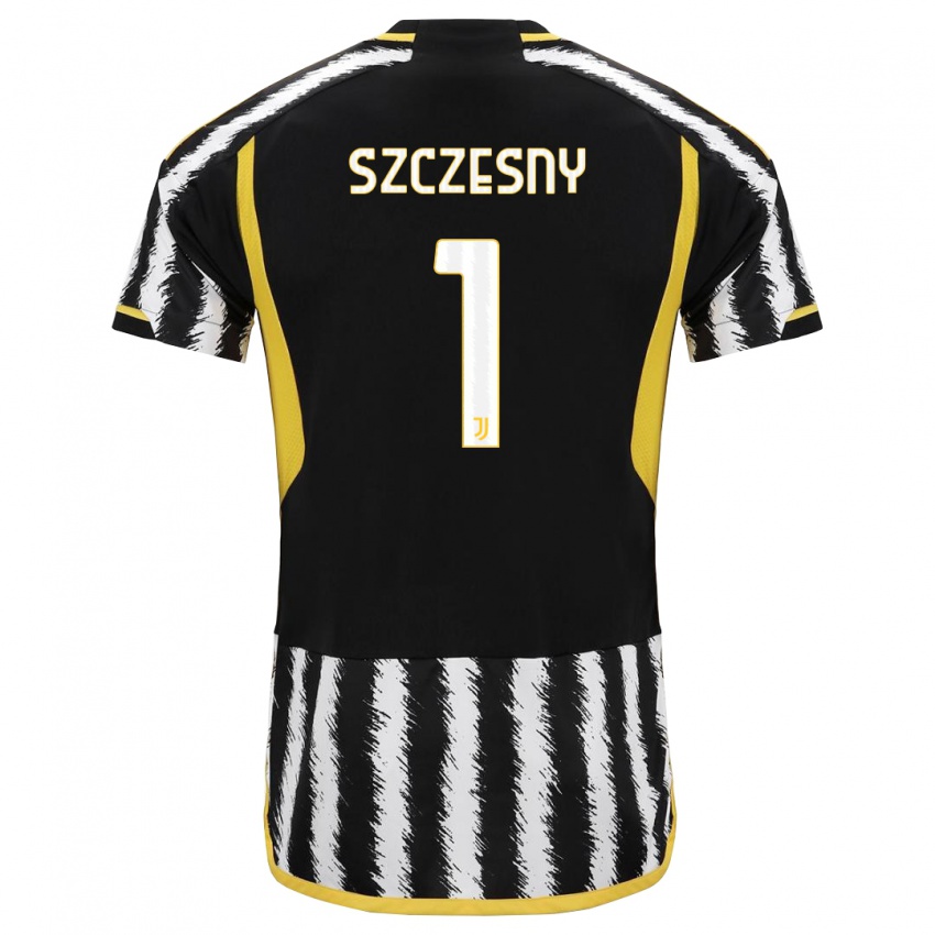 Niño Camiseta Wojciech Szczesny #1 Blanco Negro 1ª Equipación 2023/24 La Camisa