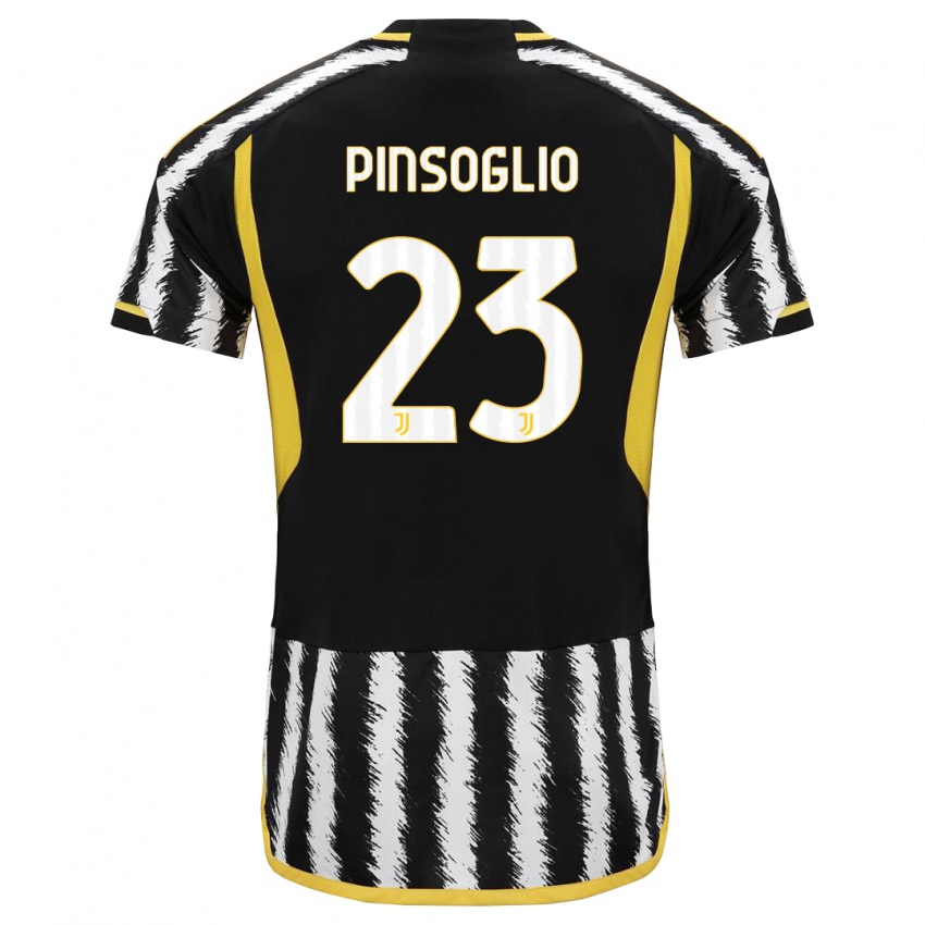 Niño Camiseta Carlo Pinsoglio #23 Blanco Negro 1ª Equipación 2023/24 La Camisa