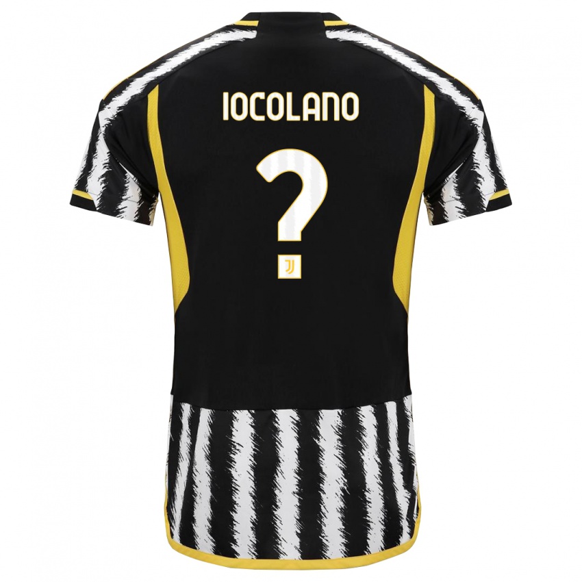 Niño Camiseta Simone Iocolano #0 Blanco Negro 1ª Equipación 2023/24 La Camisa