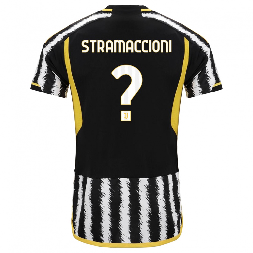 Niño Camiseta Diego Stramaccioni #0 Blanco Negro 1ª Equipación 2023/24 La Camisa