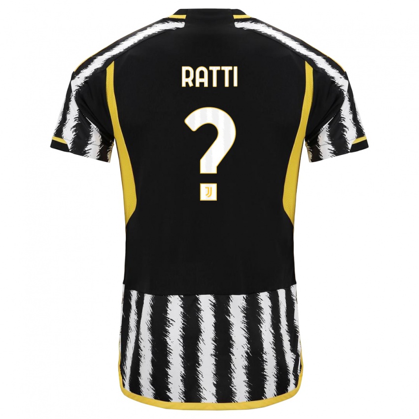 Niño Camiseta Leonardo Ratti #0 Blanco Negro 1ª Equipación 2023/24 La Camisa