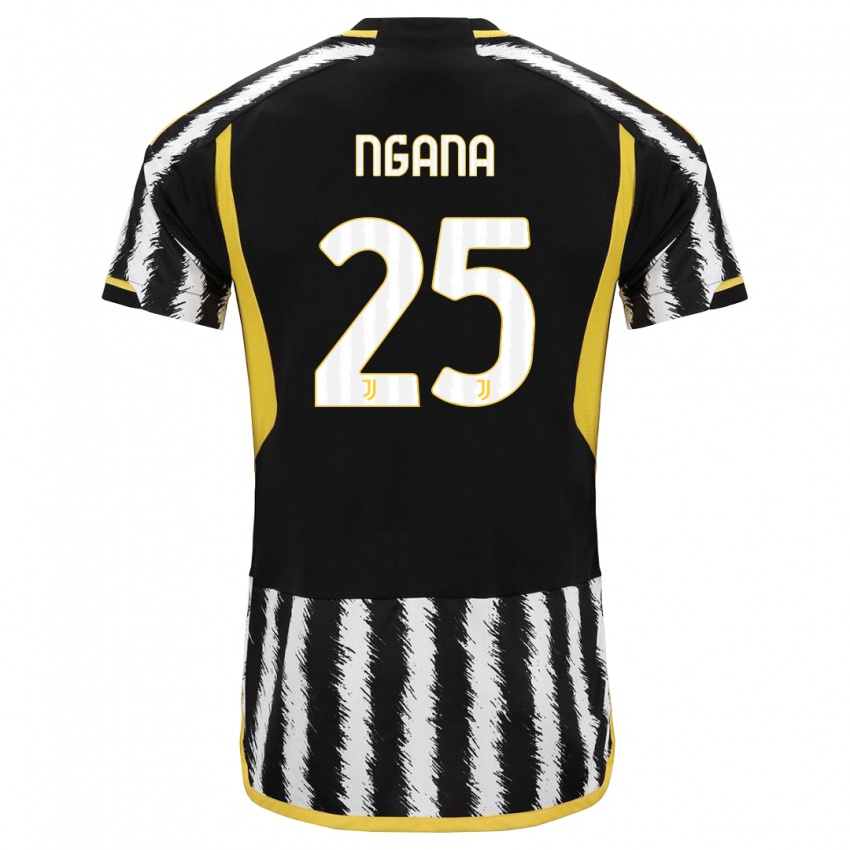 Niño Camiseta Valdes Ngana #25 Blanco Negro 1ª Equipación 2023/24 La Camisa