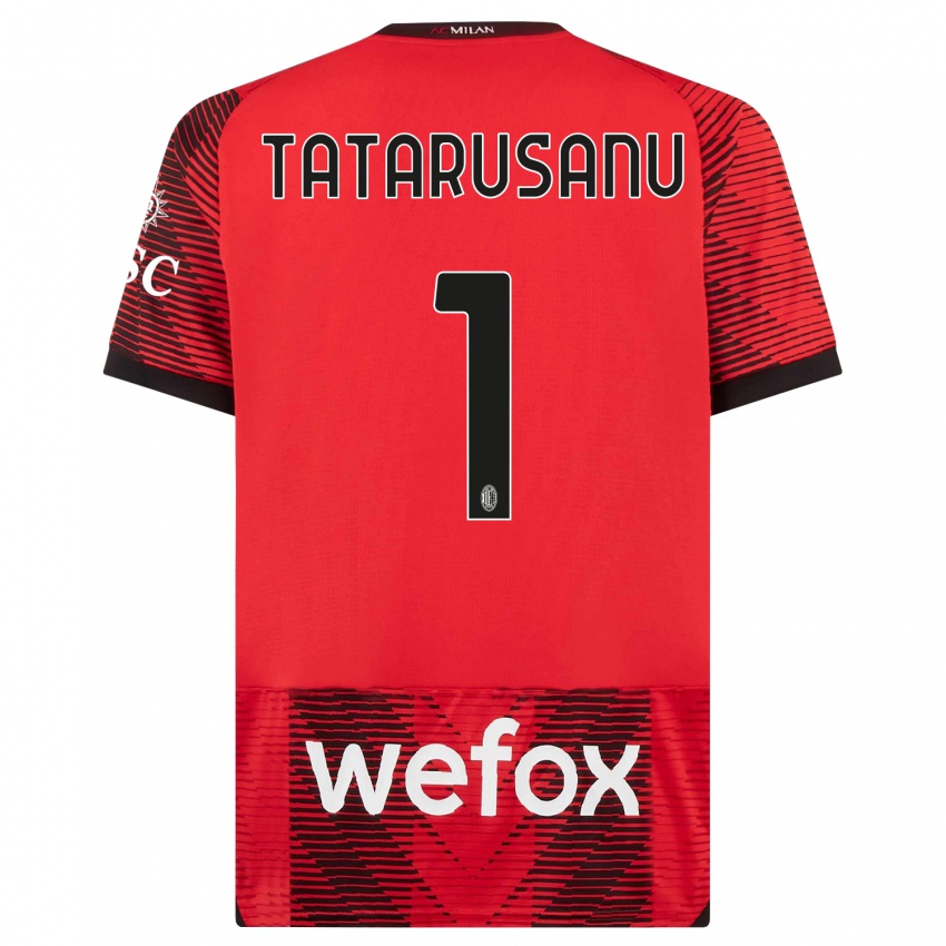 Niño Camiseta Ciprian Tatarusanu #1 Negro Rojo 1ª Equipación 2023/24 La Camisa