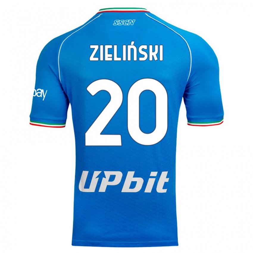 Niño Camiseta Piotr Zielinski #20 Cielo Azul 1ª Equipación 2023/24 La Camisa